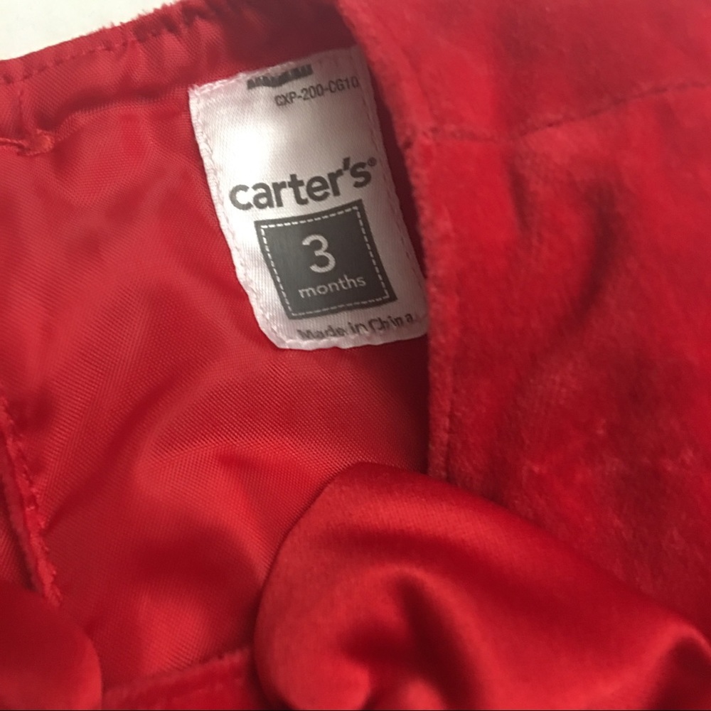 Carter’s Red Velvet Dress - Picture 4 of 6
